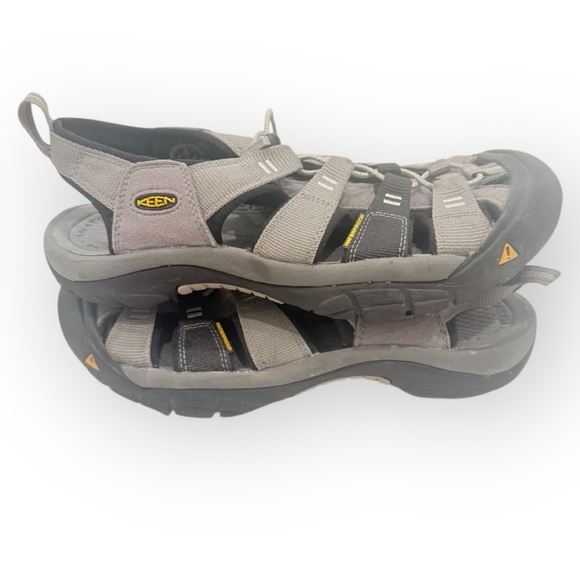 KEEN Men's Newport H2 Waterproof Sandals Grey Black Yellow Size 10